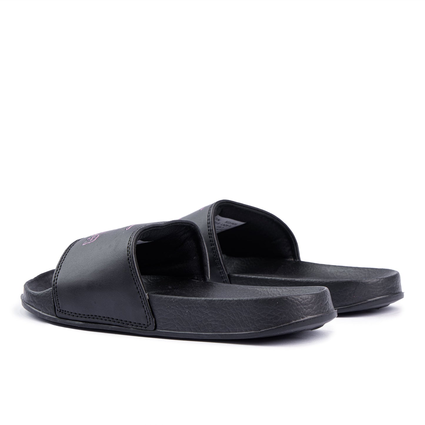 Laze Girls Slides Black/Metallic Blush