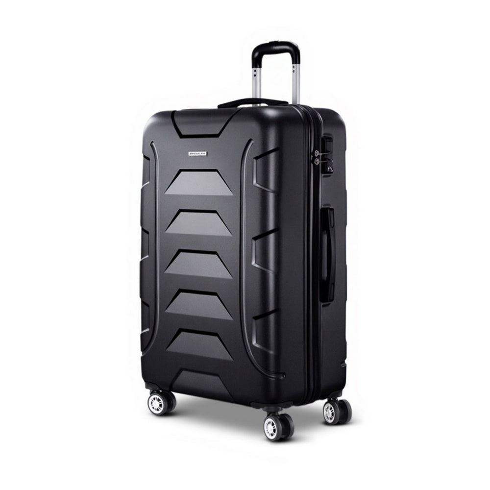 Wanderlite 28 Inch Luggage with TSA Lock Spinner Travel Suitcase Carry On Hard Shell Luggage Case Black