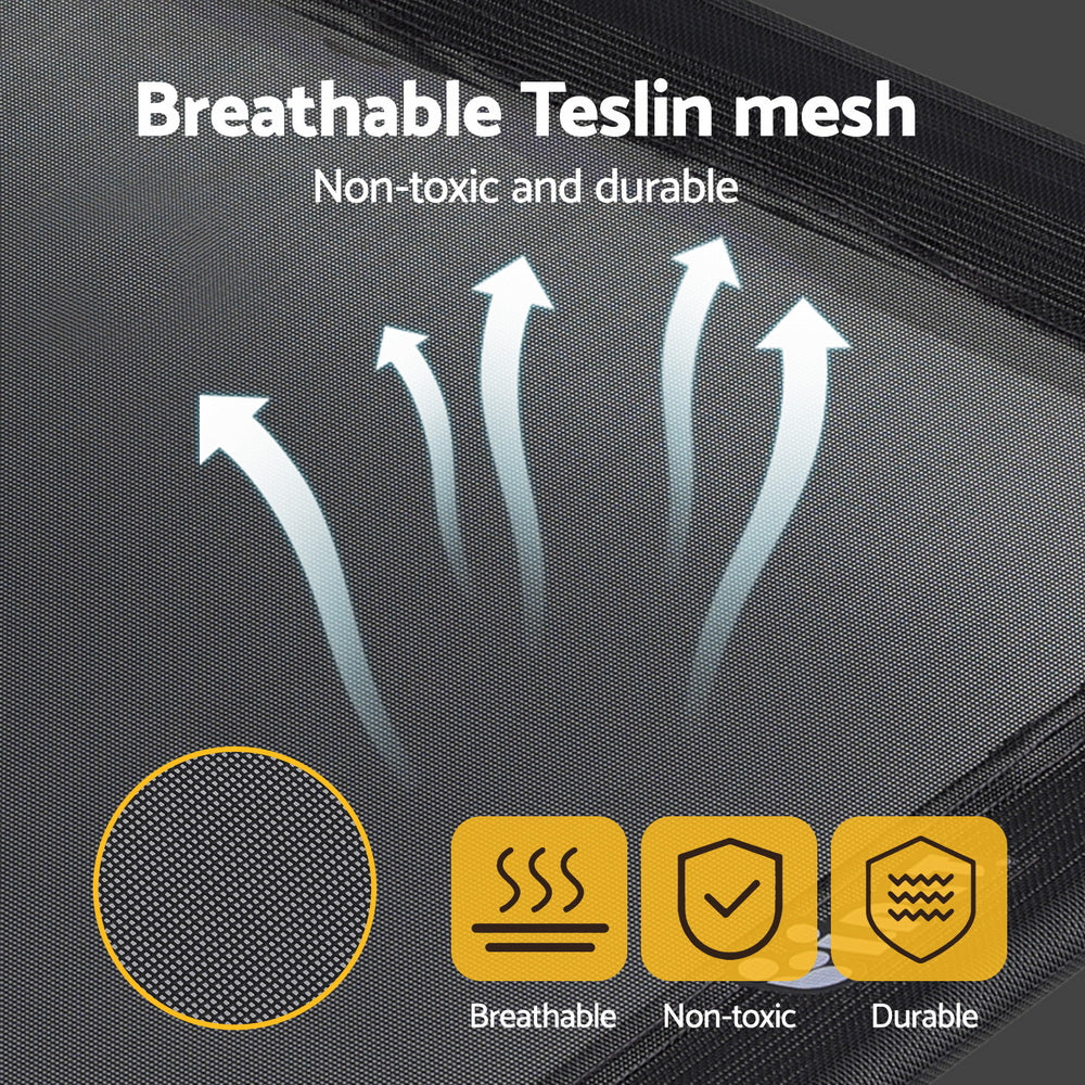 i.Pet Pet Dog Bed Elevated Trampoline Durable Raised Heavy Duty Large Dogs 90x137cm Black