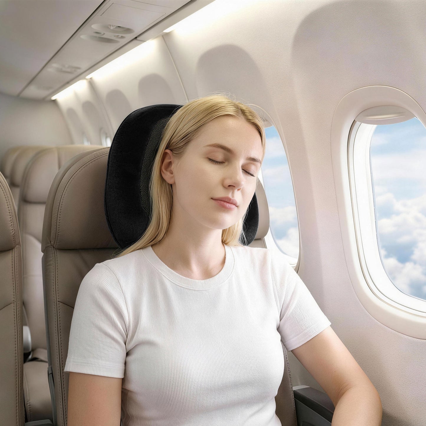 Wanderlite Travel Pillow for Airplanes Memory Foam Neck Pillows for Traveling, Soft & Washable Cover with Storage Bag, Portable Plane Accessories...