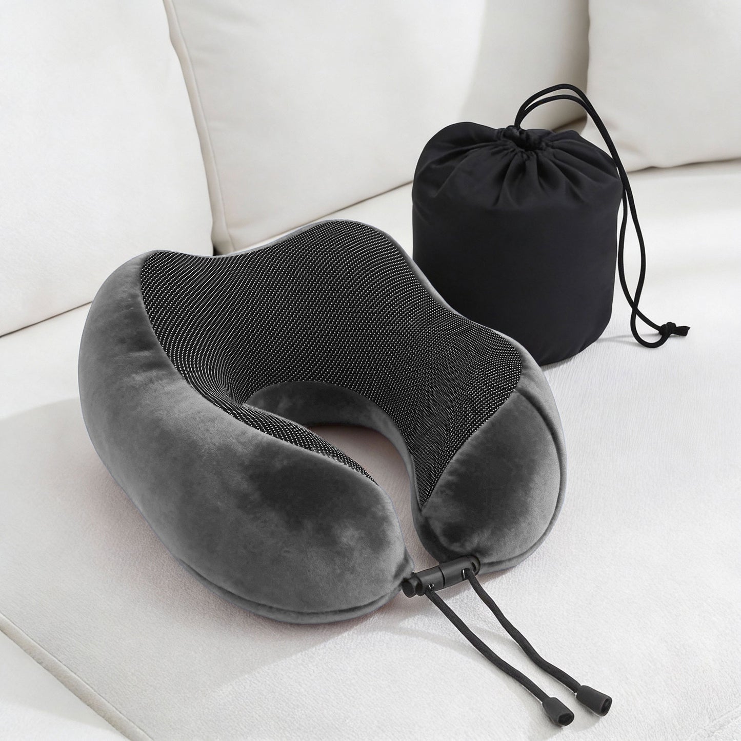 Wanderlite Travel Pillow for Airplanes Memory Foam Neck Pillows for Traveling, Soft & Washable Cover with Storage Bag, Portable Plane Accessories...