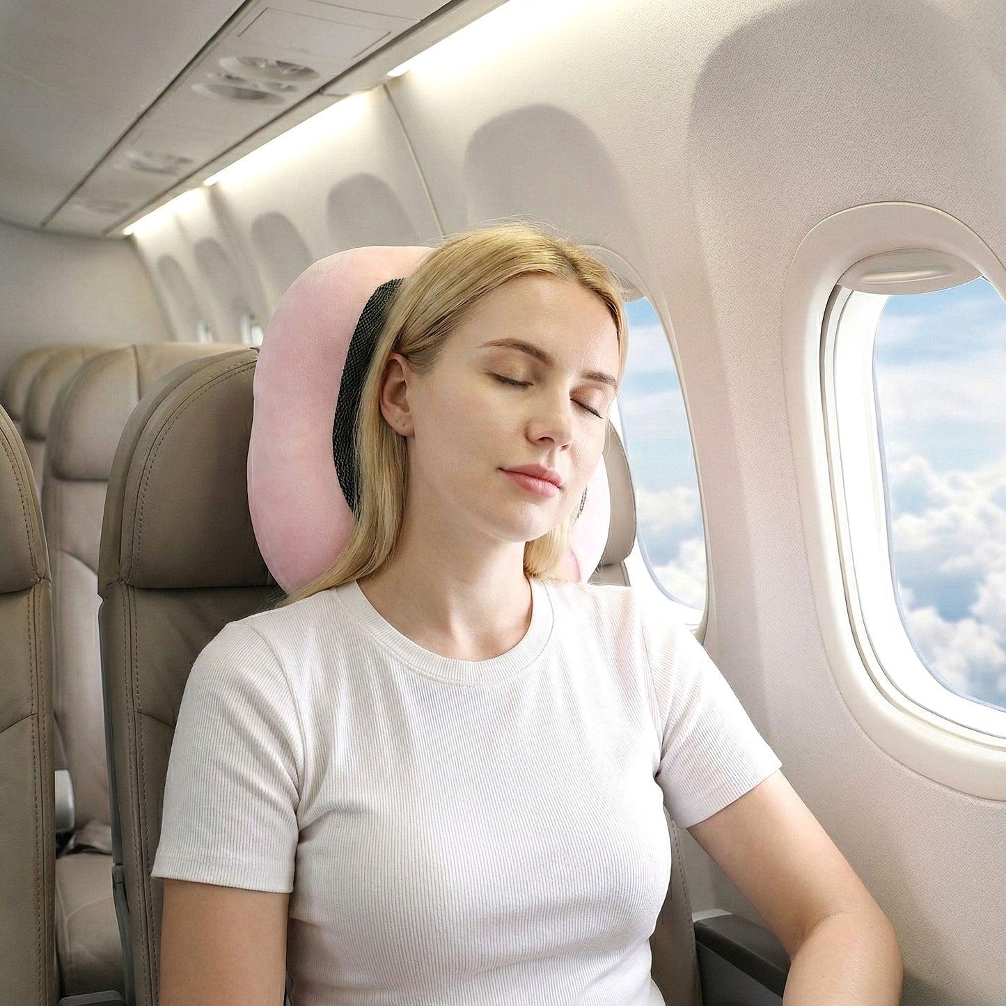 Wanderlite Travel Pillow for Airplanes Memory Foam Neck Pillows for Traveling, Soft & Washable Cover with Storage Bag, Portable Plane Accessories...