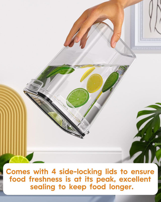 Airtight Food Storage Containers with Lids, 8 PCS Kitchen and Pantry Organization Canisters, BPA-Free, PVC-Free, Food-grade Plastic Leak-proof Jars...
