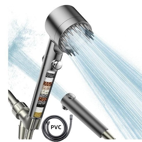 High Pressure Filtered Shower Head - 3 Spray Modes Shower head with Handheld, Detachable Showerhead with 5 Replaceable Water Softener Filters for...