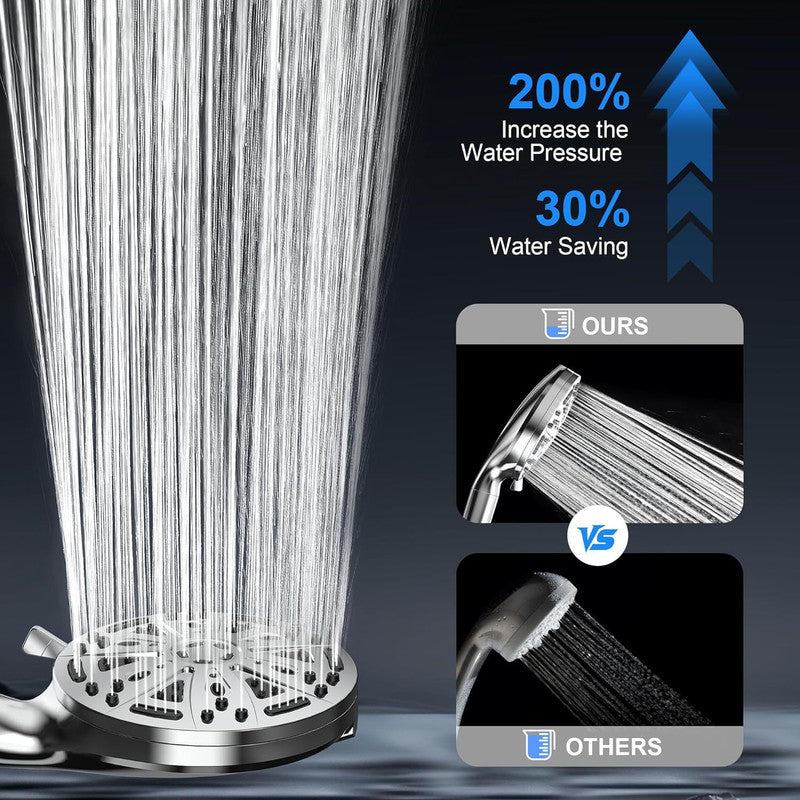 Filtered Shower Head with Handheld, High Pressure 8 Spray Showerhead with Filters & Upgraded Detachable Shower Head, Water Softener Filters Beads...