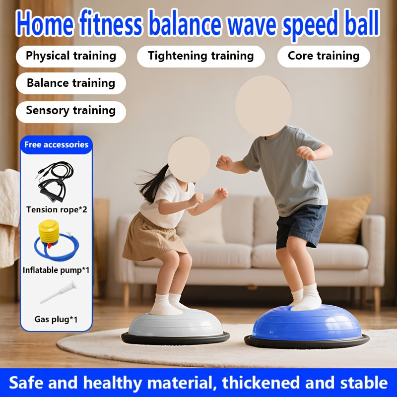 Hemisphere Trainer – Portable Inflatable Balance Trainer, specifically designed for core training, yoga, rehabilitation, and Pilates, equipped with...