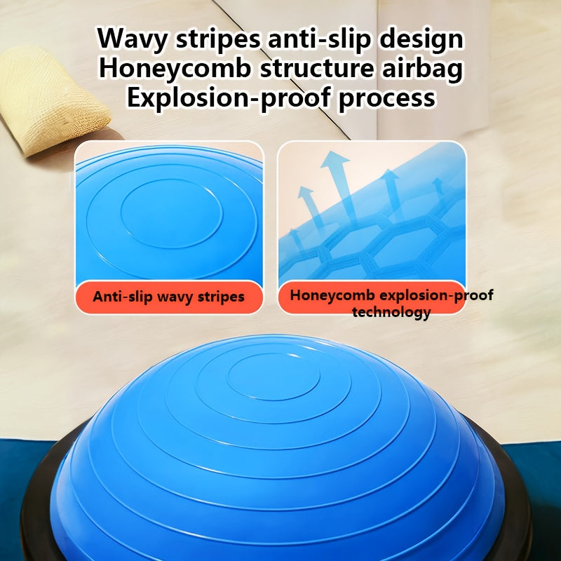 Hemisphere Trainer – Portable Inflatable Balance Trainer, specifically designed for core training, yoga, rehabilitation, and Pilates, equipped with...