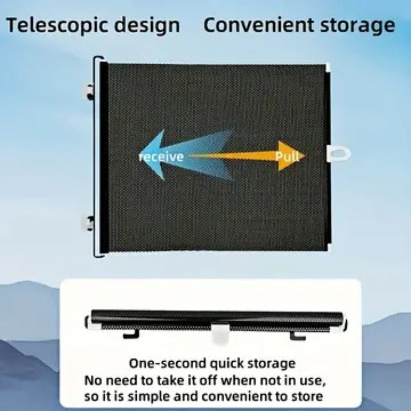 Expandable Pet Fence, made of PVC mesh material, easy to install, suitable for small dogs, cats, and various pets. No-drilling design effectively...