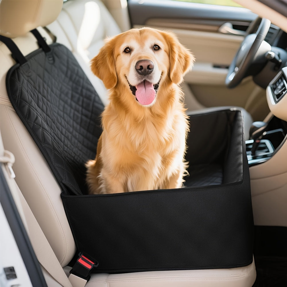 Dog Car Seat - Travel Carrier with Adjustable Straps for Small to Medium Dogs