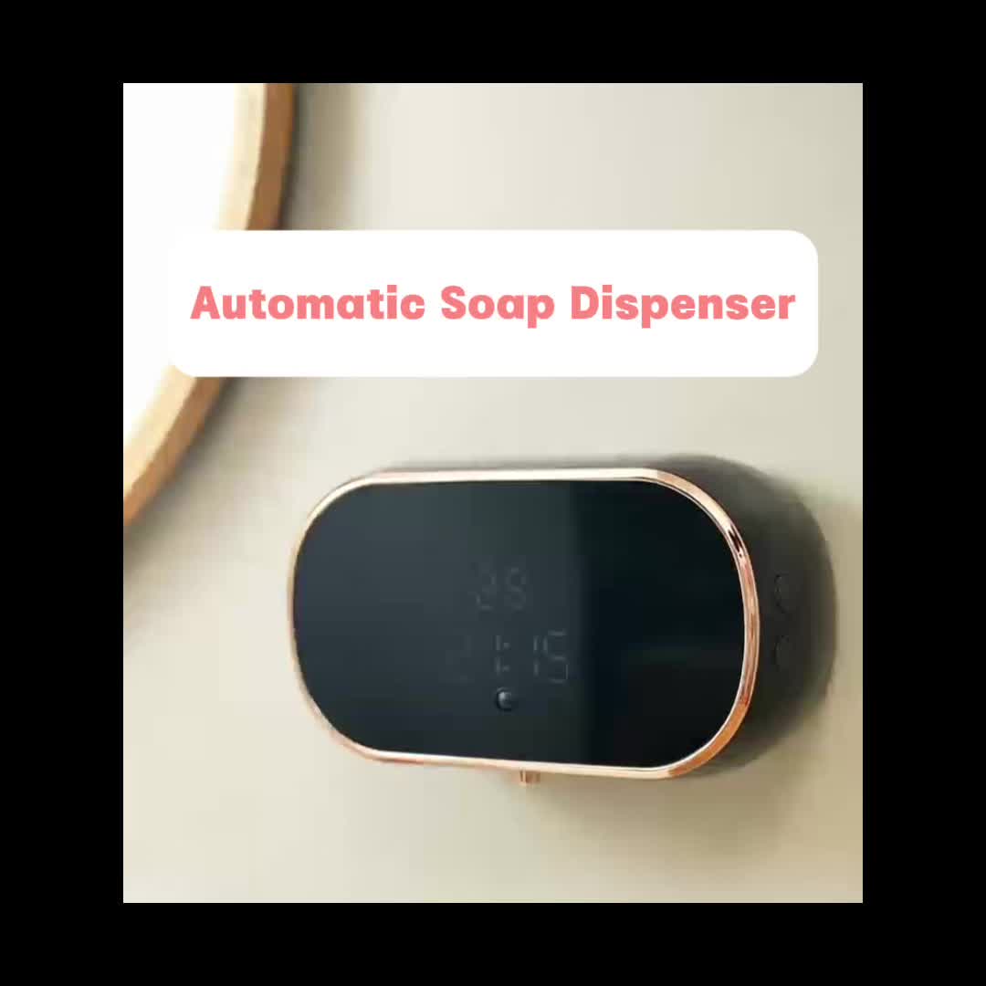 Upgraded Infrared Sensing, Extra-Large Battery for Extended Usage, Three-Level Foam Volume Adjustment, Ultra-Fine Foam Hand Soap Dispenser（black）