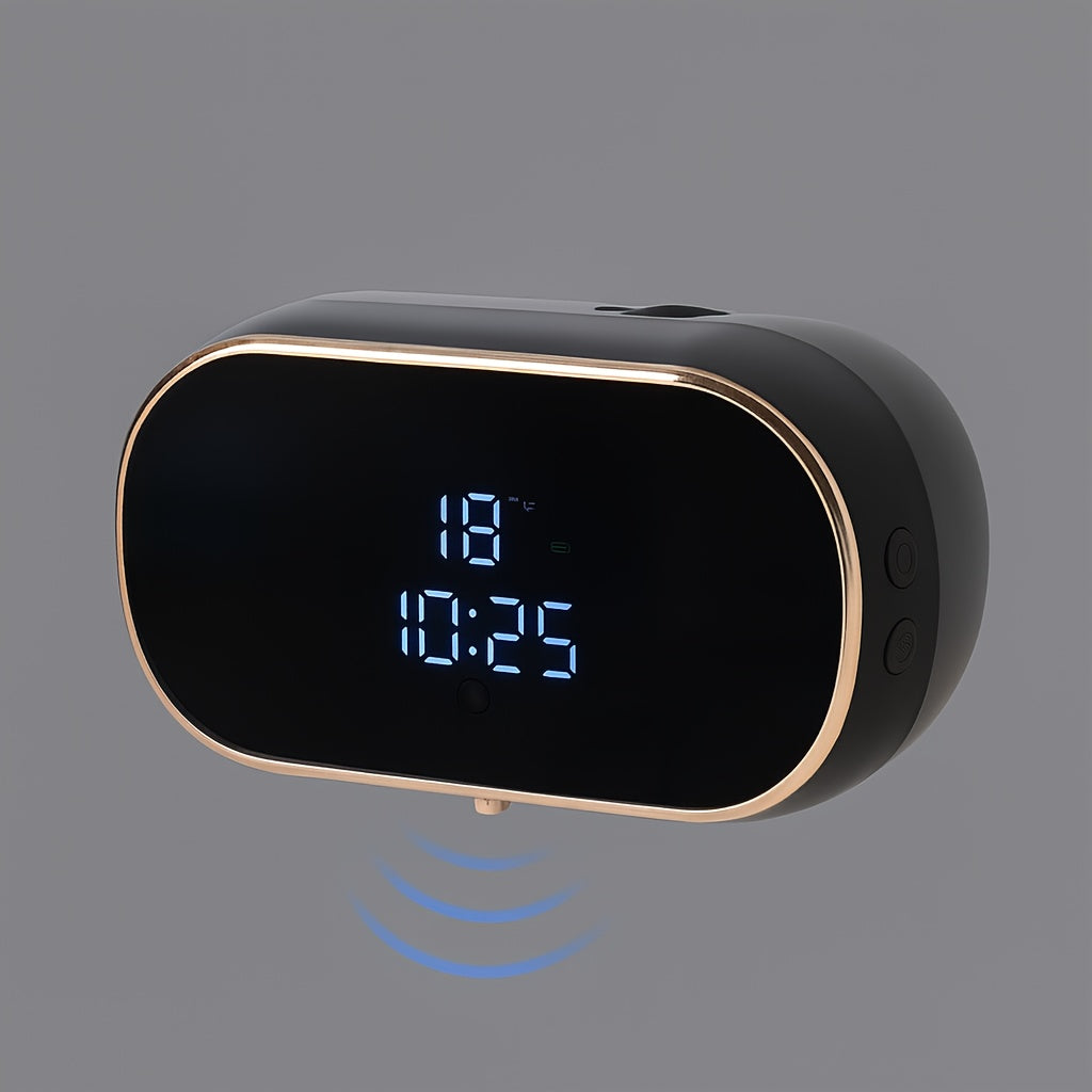 Upgraded Infrared Sensing, Extra-Large Battery for Extended Usage, Three-Level Foam Volume Adjustment, Ultra-Fine Foam Hand Soap Dispenser（black）