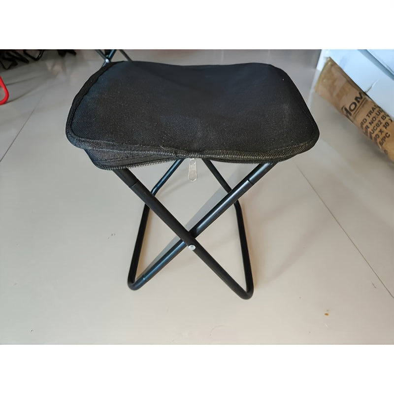 Quick-Open Folding Camping Stool - 150KG Load, Portable & Packable for Travel