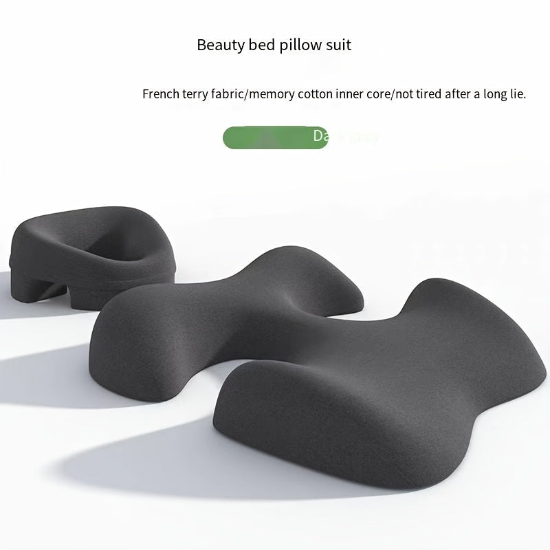 Comfort Zoning, No Fatigue—Ergonomic Beauty Bed Pillow Set（light gray）