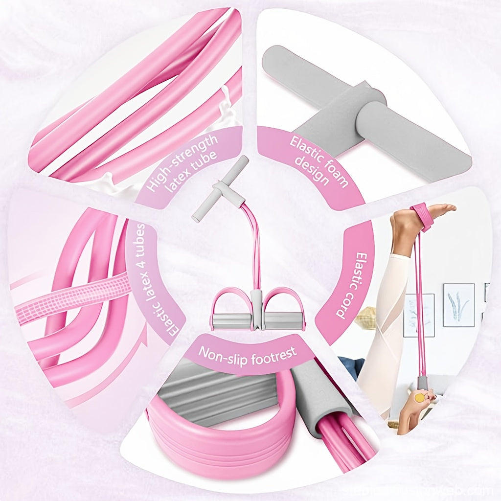 Resistance Band Exerciser: Full-Body Workout, Easy Toning(PINK)