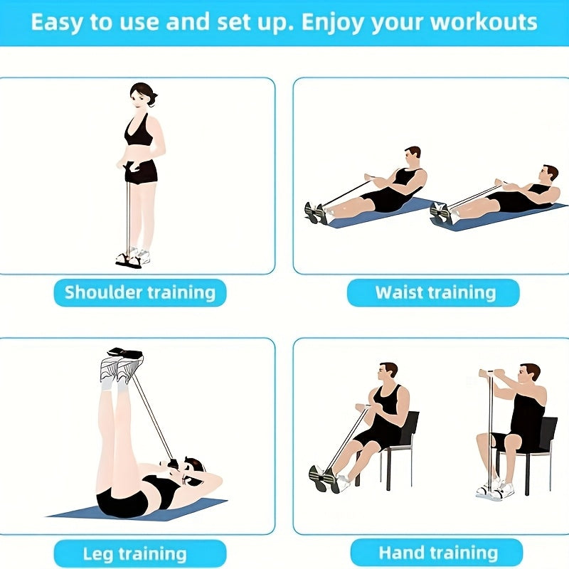 Resistance Band Exerciser: Full-Body Workout, Easy Toning(SKY BLUE)