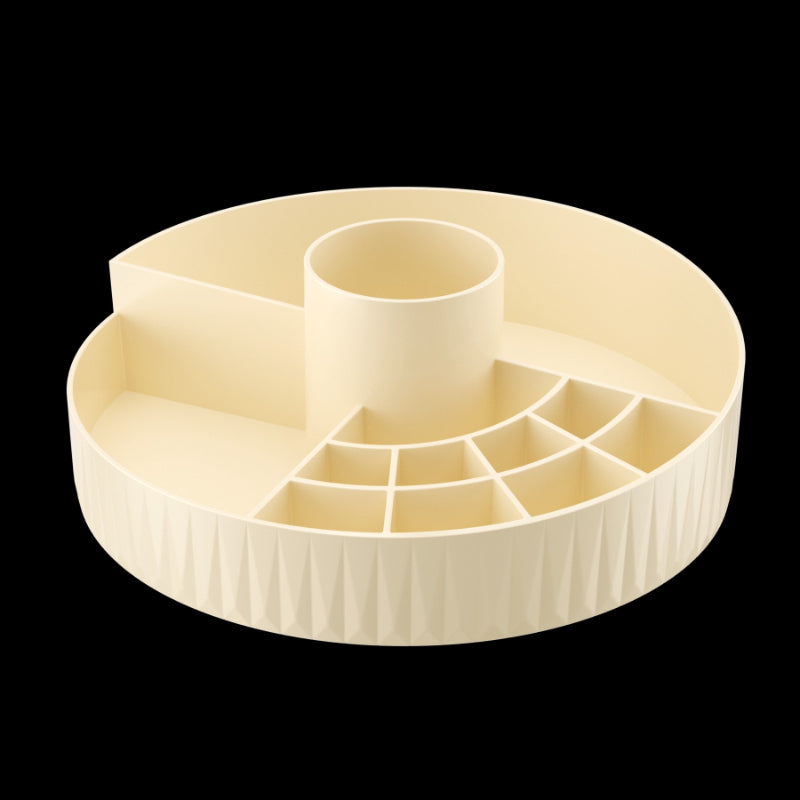 Rotatable Luxury Cosmetic Organizer Desk Large Capacity Skincare Storage Shelf Vanity Tidy Tray Cosmetic Storage Box（pink）