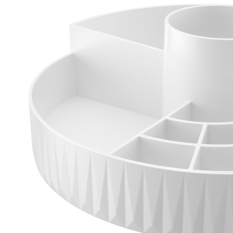 Rotatable Luxury Cosmetic Organizer Desk Large Capacity Skincare Storage Shelf Vanity Tidy Tray Cosmetic Storage Box（black）