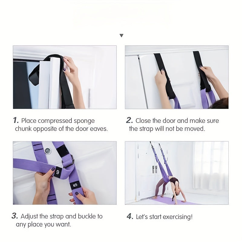 Hanging Fitness Resistance Band: 4-Step Installation, Full-Body Stretching & Strength Training at Home(GREEN)