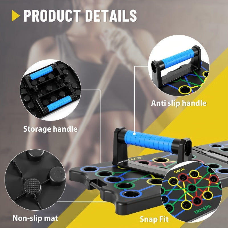 Multifunctional Folding Push-up Board, Home Fitness Push-up Stands, Versatile Home Exercise Equipment. It helps exercise and strengthen shoulders,...