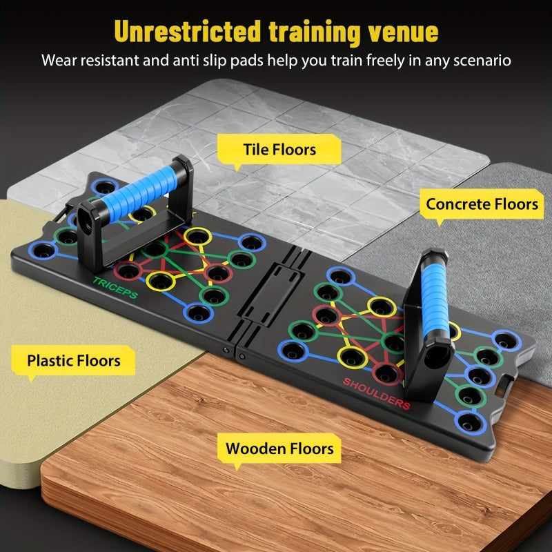 Multifunctional Folding Push-up Board, Home Fitness Push-up Stands, Versatile Home Exercise Equipment. It helps exercise and strengthen shoulders,...