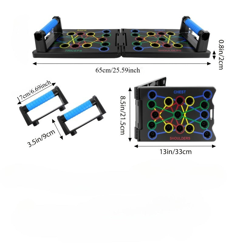 Multifunctional Folding Push-up Board, Home Fitness Push-up Stands, Versatile Home Exercise Equipment. It helps exercise and strengthen shoulders,...