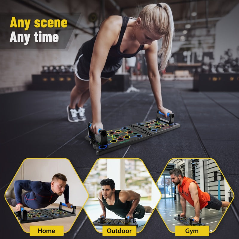 Multifunctional Folding Push-up Board, Home Fitness Push-up Stands, Versatile Home Exercise Equipment. It helps exercise and strengthen shoulders,...