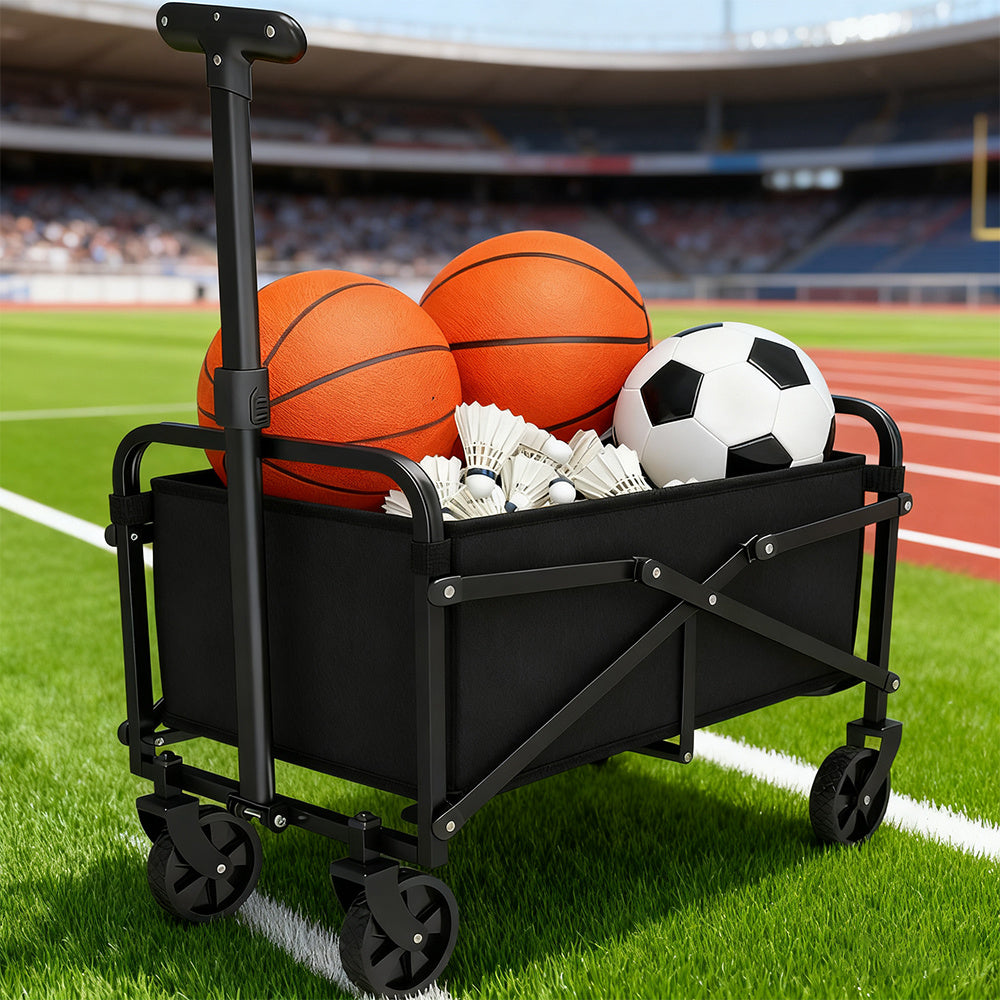 Foldable Shopping Cart, made of 600D waterproof Oxford fabric, equipped with all-terrain silent wheels. Suitable for...
