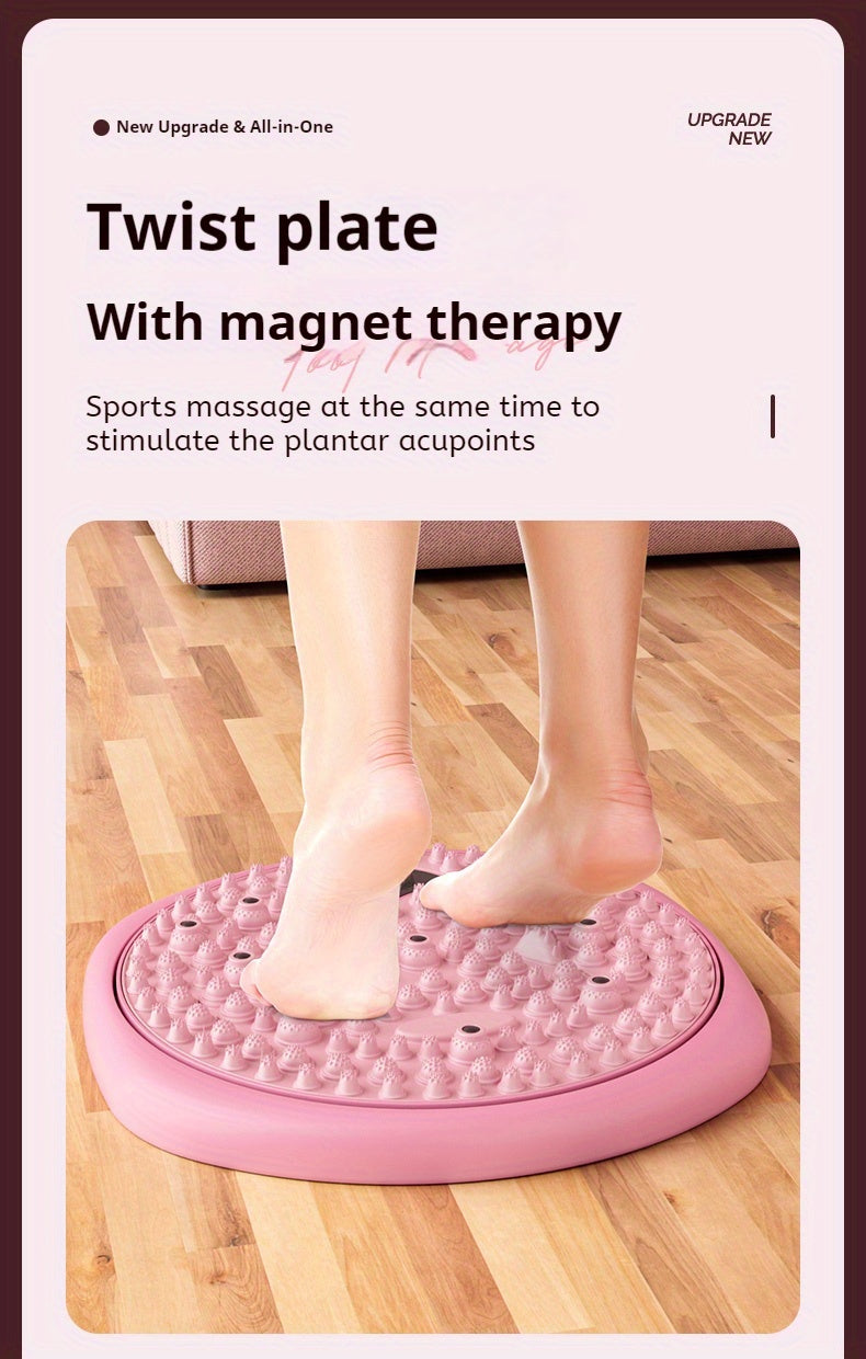 Magnetic Foot Massage & Waist Twisting Disc｜Home Body-Shaping Fitness Equipment, Silent Anti-Slip Dual-Function, Promotes Circulation & Improves...