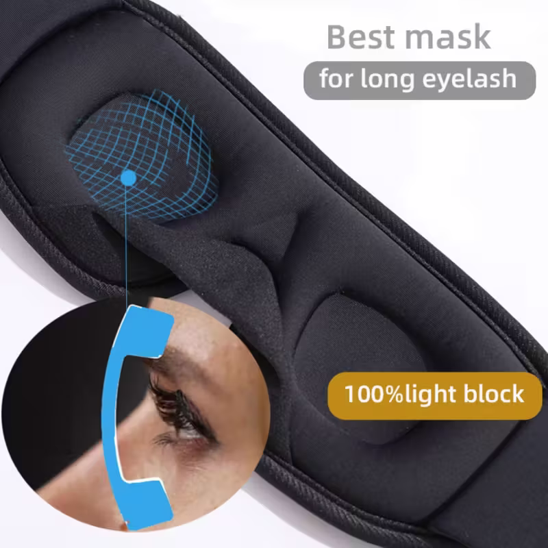 1 3D wireless sleep mask with 5.2BT headphones, the best sleep mask, Type-C charging cable built-in, wireless music eye mask, suitable for both men...