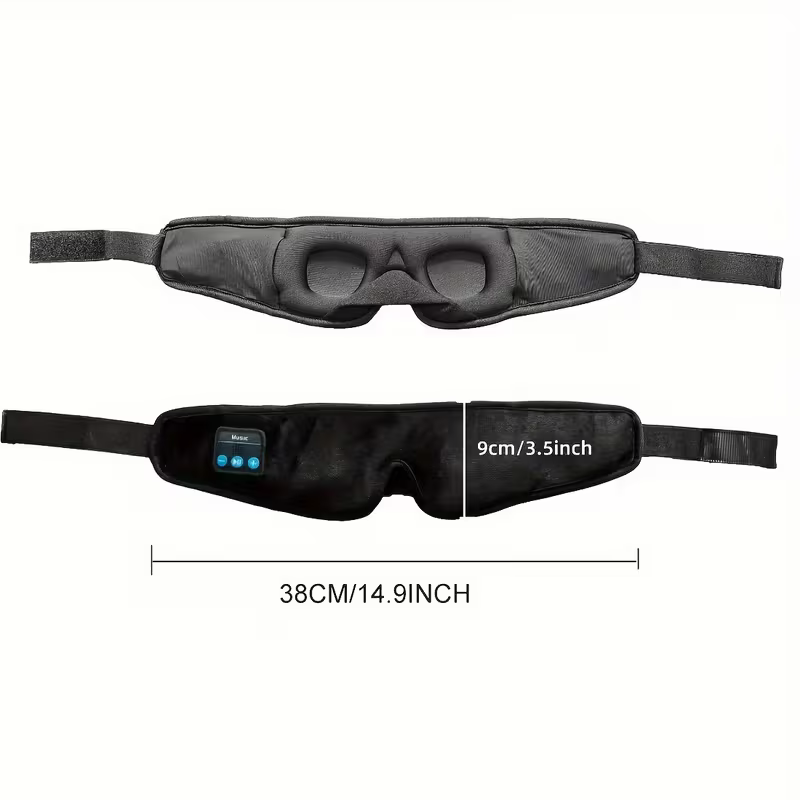 1 3D wireless sleep mask with 5.2BT headphones, the best sleep mask, Type-C charging cable built-in, wireless music eye mask, suitable for both men...