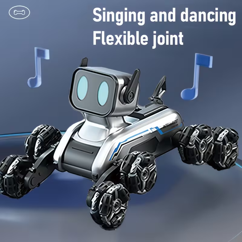 Eight-Wheeled Robotic Dog: Flexible Limbs, Adapts to Various Terrains. Indoor & Outdoor Fun Toy (No Feeding Required), A New Robotic Companion,...