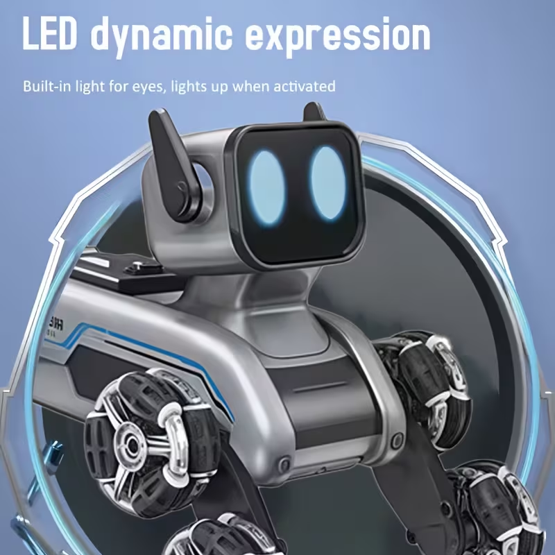 Eight-Wheeled Robotic Dog: Flexible Limbs, Adapts to Various Terrains. Indoor & Outdoor Fun Toy (No Feeding Required), A New Robotic Companion,...