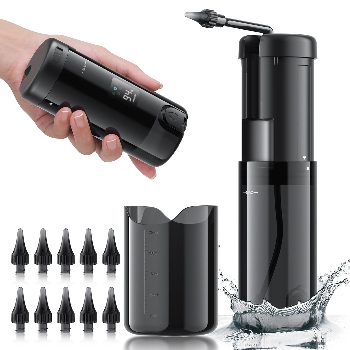 Electric Ear Cleaner with 5 Modes – Rechargeable Ear Irrigator with LCD Display, Foldable Nozzle, and Soft Silicone Tips for Safe Earwax Removal at...