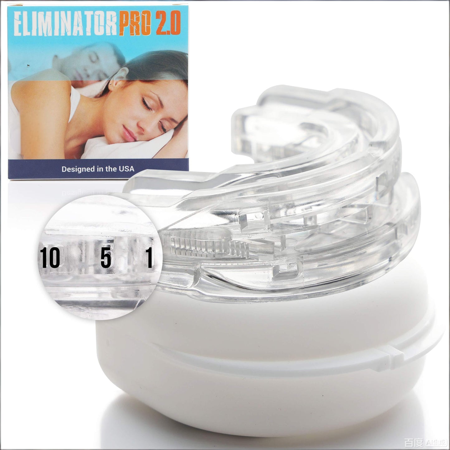 Clear Anti-Snore Mouthpiece – Adjustable Night Guard for Teeth Grinding & Clenching | Self-Moldable Dental Protector with Precision Fit