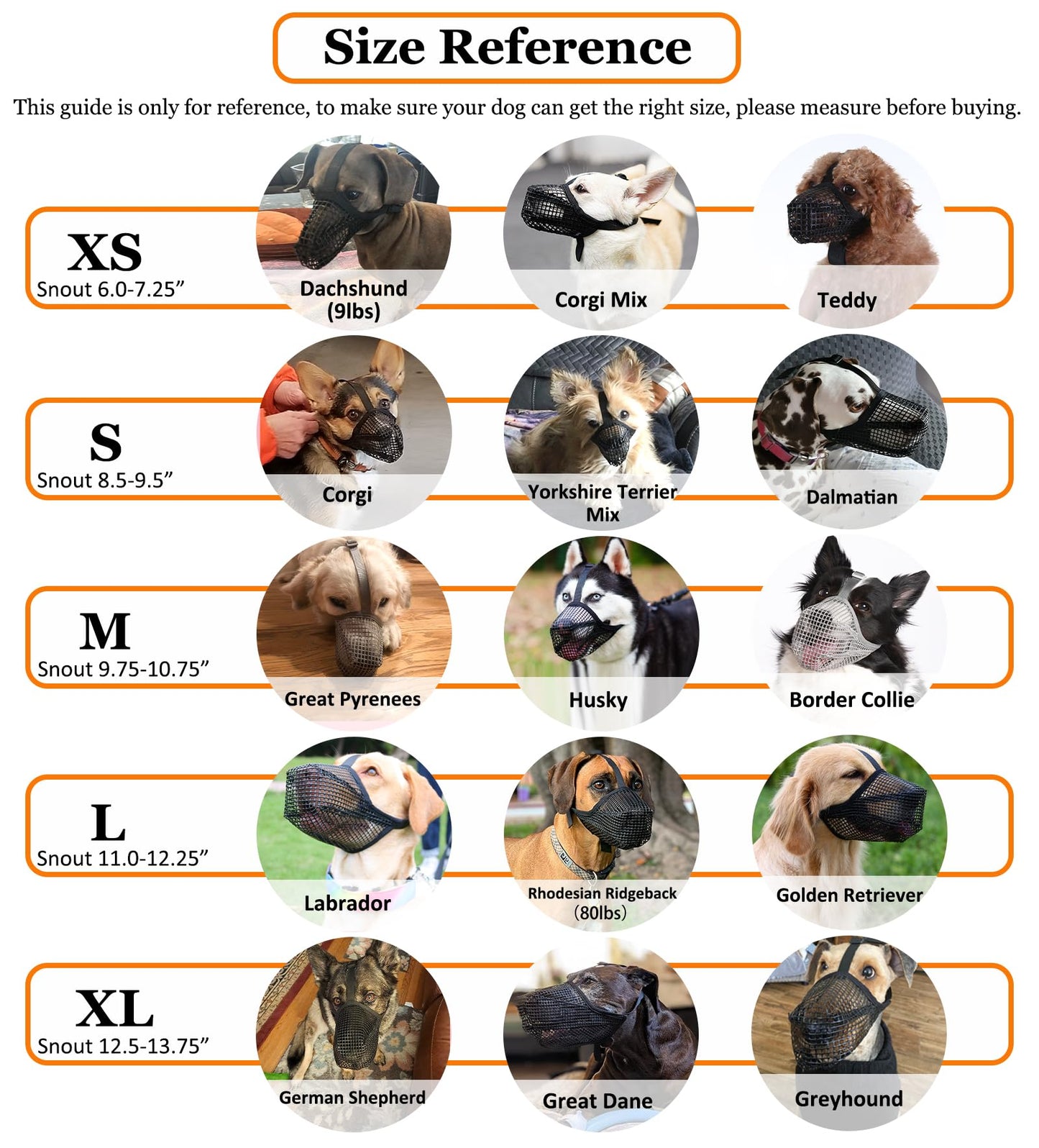 Soft Mesh Dog Muzzle for Small Medium Large Dogs – Breathable Adjustable Anti-Bite Chewing Guard with Overhead Strap – Fits Labrador, German...