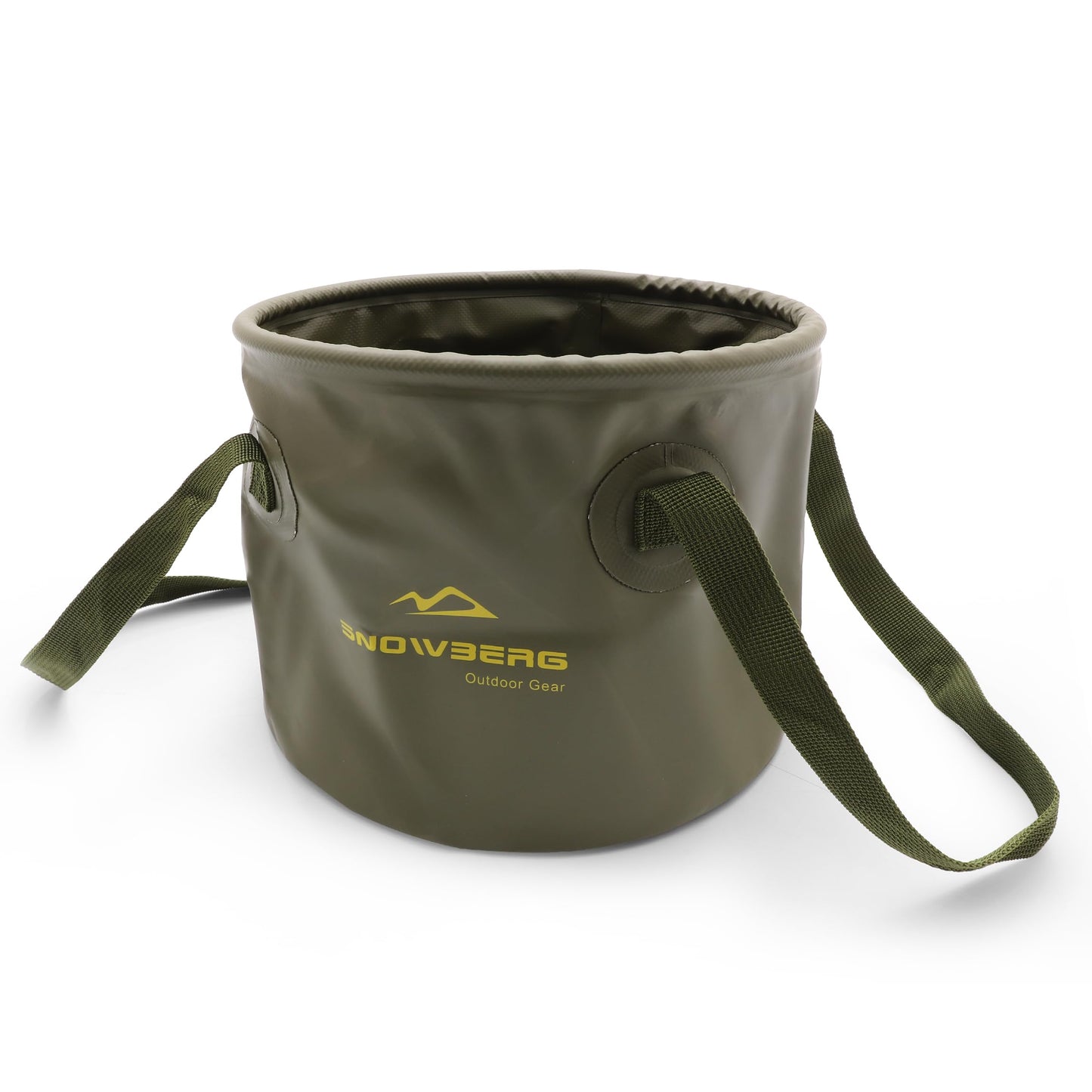 Multi-Use Collapsible Bucket – Foldable Camping Container with Dual Handles, 10L/20L Capacity, Supports 22 lbs or 44 lbs, Waterproof PVC Mesh for...