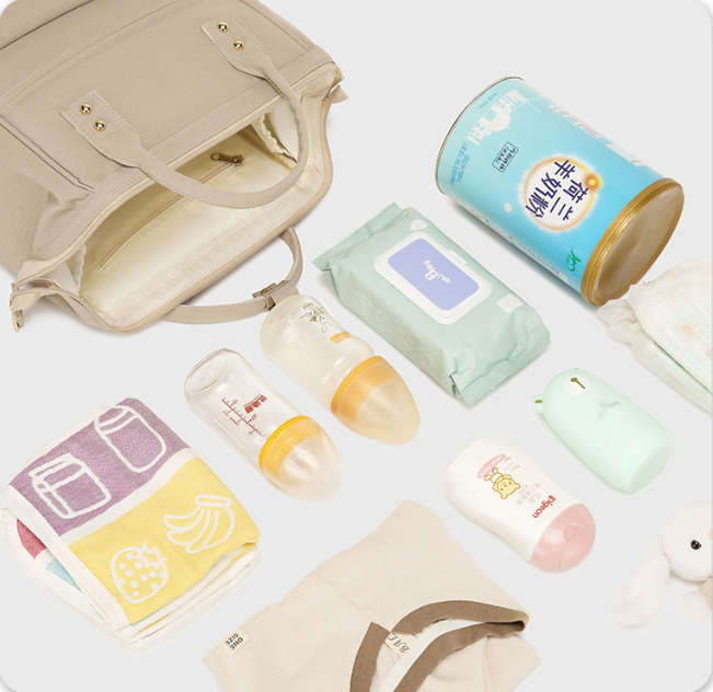 Stylish Mom Backpack with Insulated Bottle Pocket – Multi-Compartment Diaper Bag, Anti-Theft Phone Pocket, Large Capacity Baby Organizer, Travel...