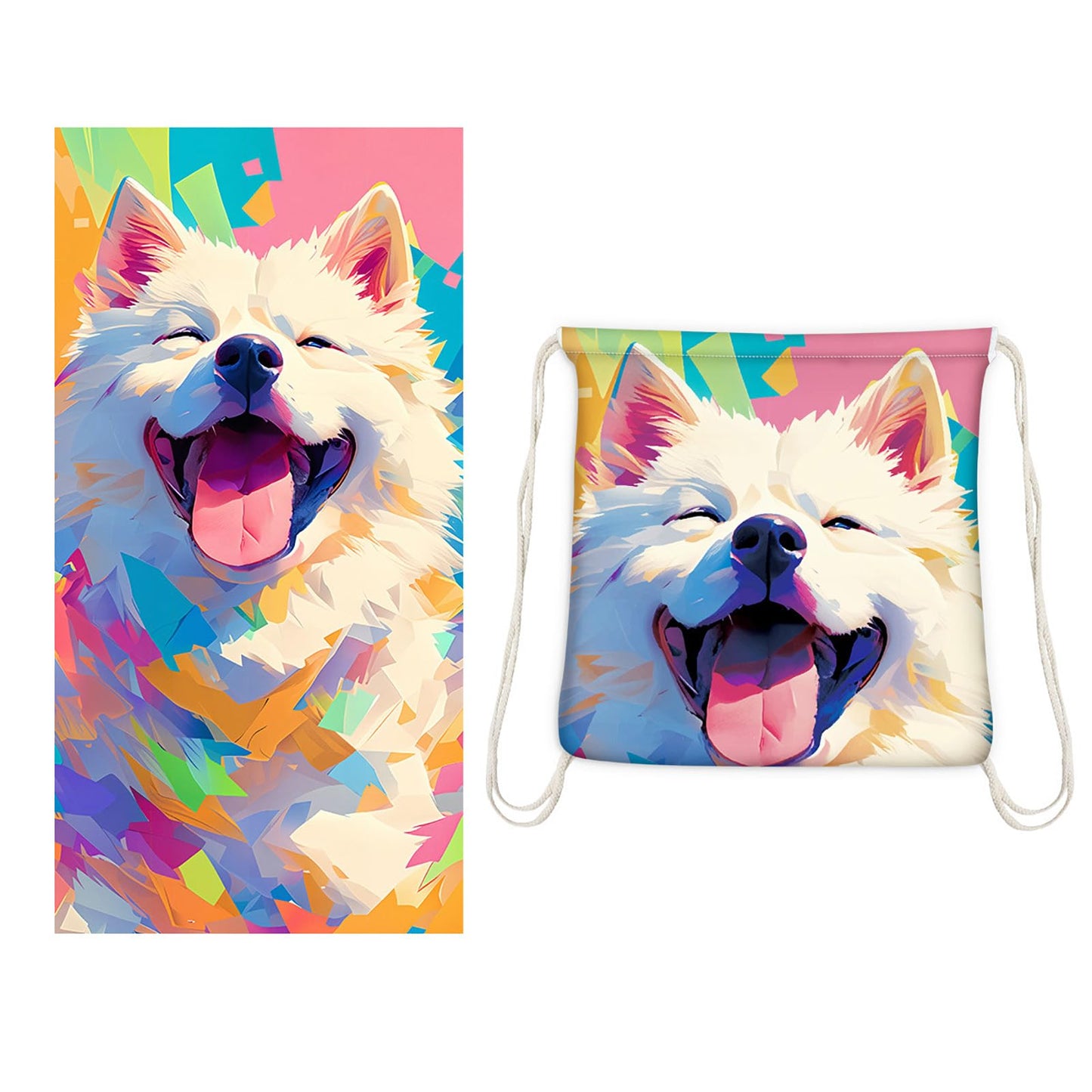 Dual-Function Foldable Beach Towel with Built-in Backpack – Soft Microfiber Towel & Compact Carry Bag in One, 55-Inch Large Size for Swimming,...