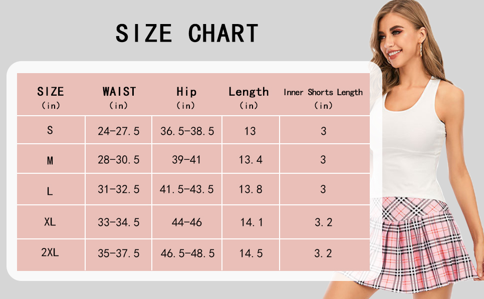 Women's Tennis Skirt with Pockets & Built-in Shorts – High-Waisted Golf Running Skort for Active Lifestyle, Sporty Fitness Wear (Black,XXL)