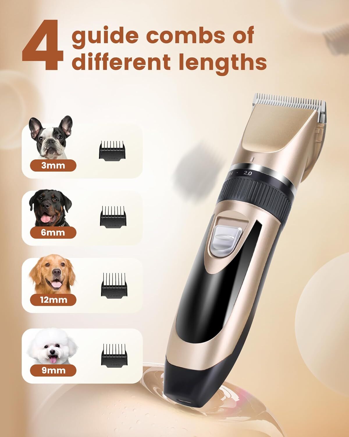 pet products Pet products Professional Rechargeable Cordless Dogs Cats Horse Grooming Clippers - Professional Pet Hair Clippers with Comb Guides...