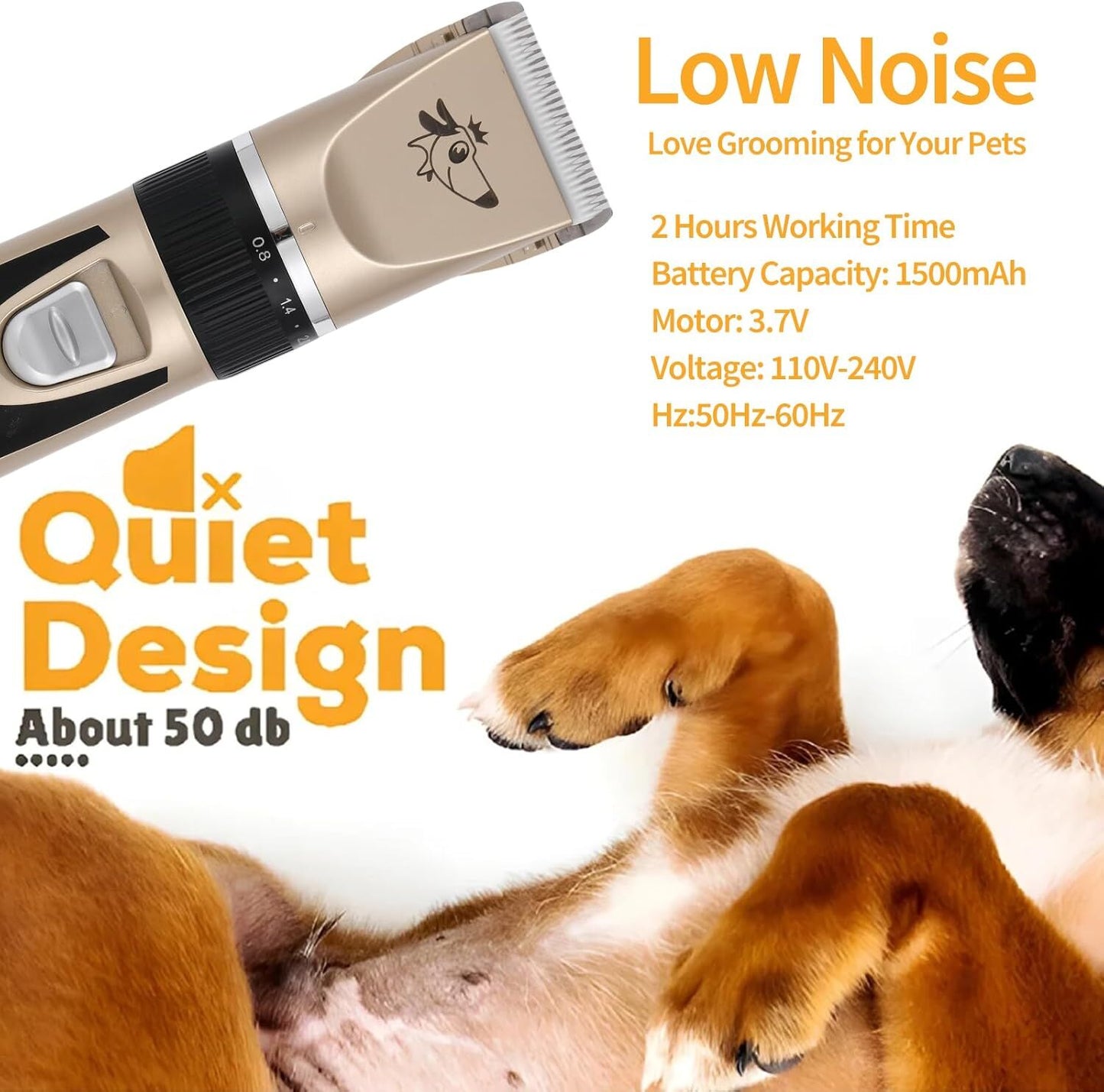 pet products Pet products Professional Rechargeable Cordless Dogs Cats Horse Grooming Clippers - Professional Pet Hair Clippers with Comb Guides...