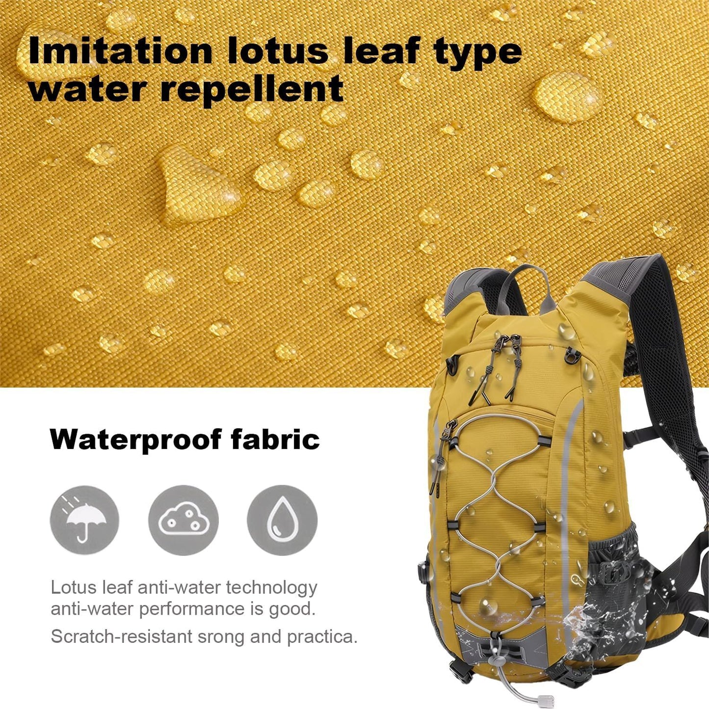 Small Hiking Backpack Lightweight Waterproof Daypack for Camping Cycling Fitness Outdoor Sports - Women Men Teens