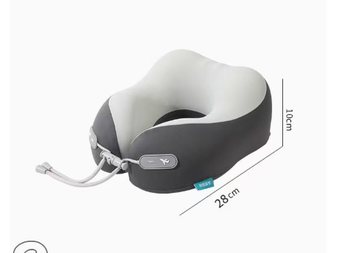 Memory Foam Travel Neck Pillow - Cooling Fabric for Airplanes & Long Flightsr