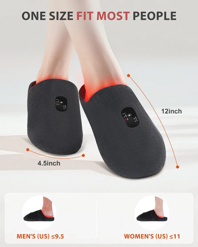 Rechargeable Red Light Therapy Slippers Black