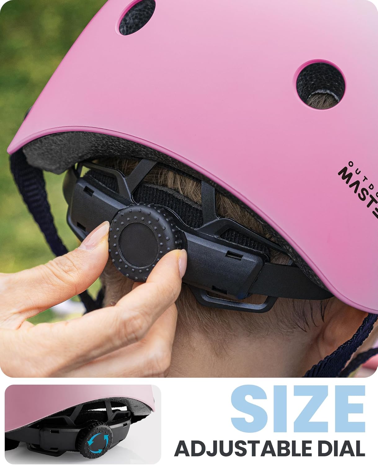 OutdoorMaster Youth & Kids Bike Helmet - Adjustable Multi-Sports Skateboard Helmet with Removable Liners for Balance Bike, Toddler Scooter, One...