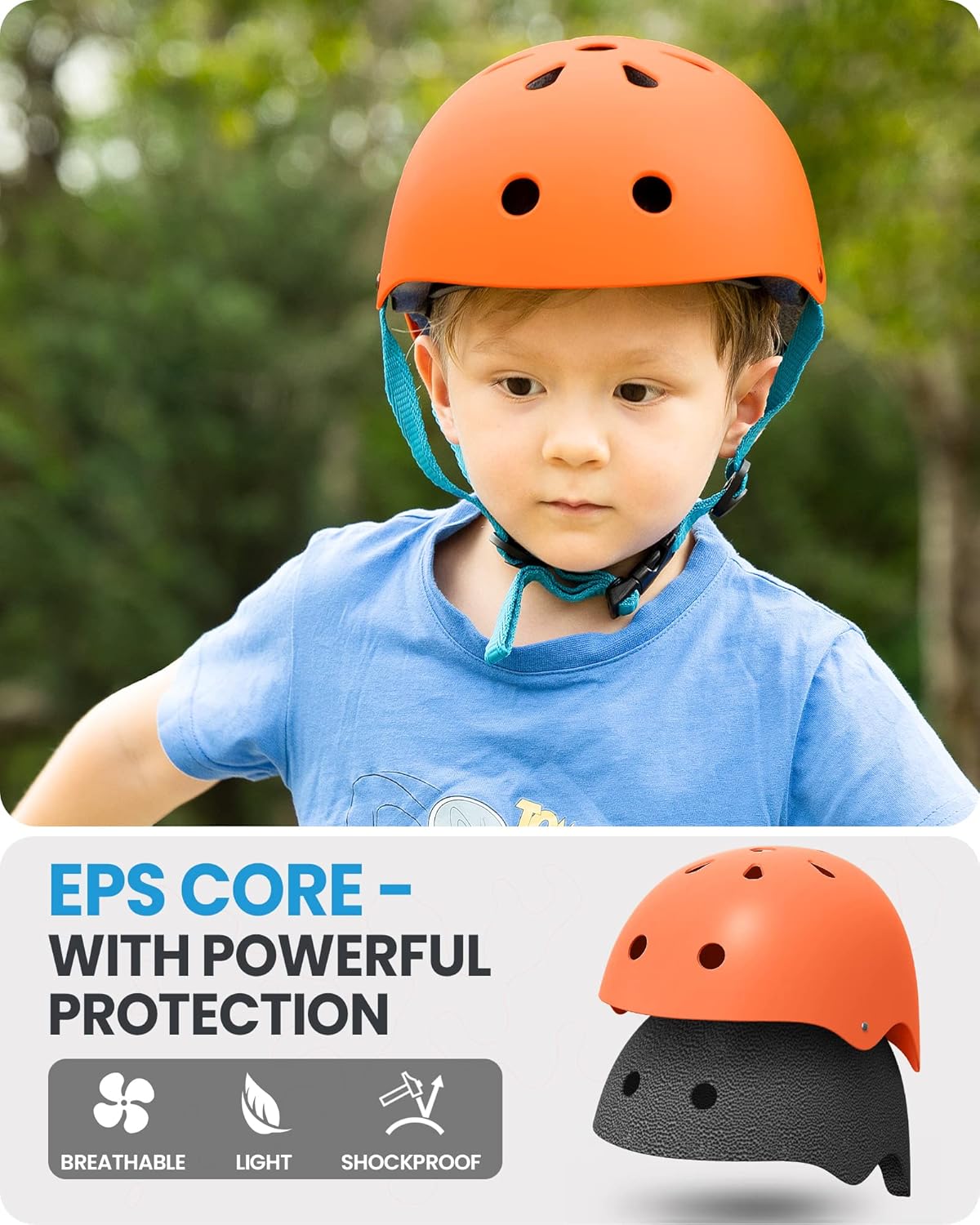 OutdoorMaster Youth & Kids Bike Helmet - Adjustable Multi-Sports Skateboard Helmet with Removable Liners for Balance Bike, Toddler Scooter, One...