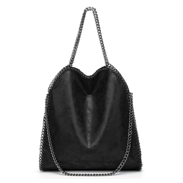 Shoulder bag women chain luxury handbag chain soft bag crossbody bag women handbag Black-WELLNGS