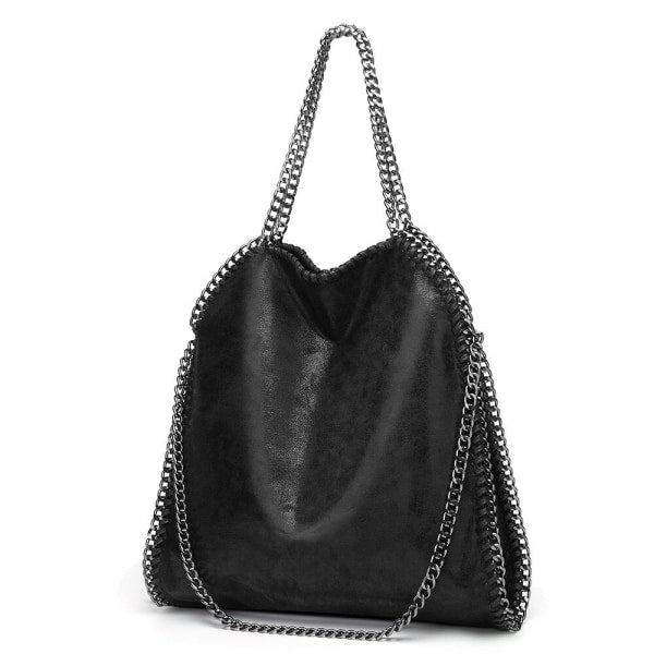 Shoulder bag women chain luxury handbag chain soft bag crossbody bag women handbag Black-WELLNGS