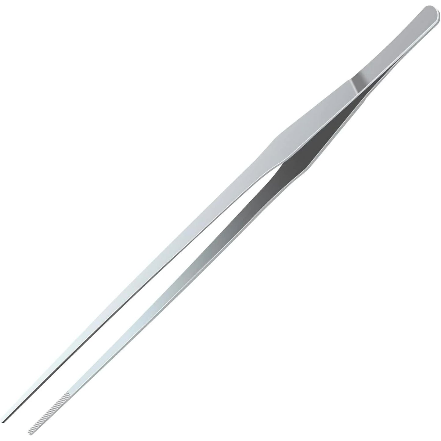 Extra-Long 15 inch Tongs Tweezers with Precision Serrated Tips Heavy Duty Stainless Steel Straight Aquarium Fishtank Tweezers Polished for Garden,...