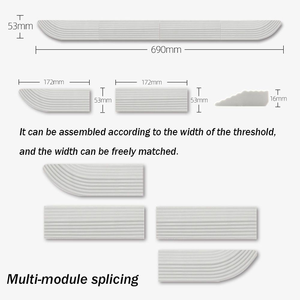 Robot Vacuum Cleaner Replacement Ramp, Gray Threshold Ramp for Doors